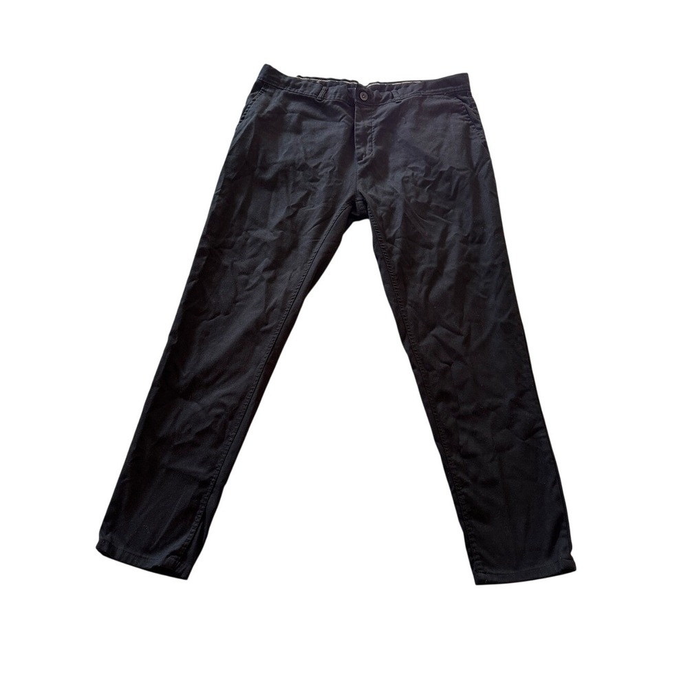 Zara Men's Black Slim Fit Chino Pants‎ Stretch Casual Trousers Size 36